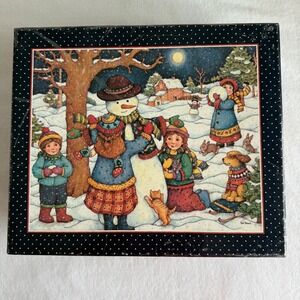 LANG & WISE 1997 Our Favorite Snowman 4-PC BOX SET LISA‎ BLOWERS Christmas